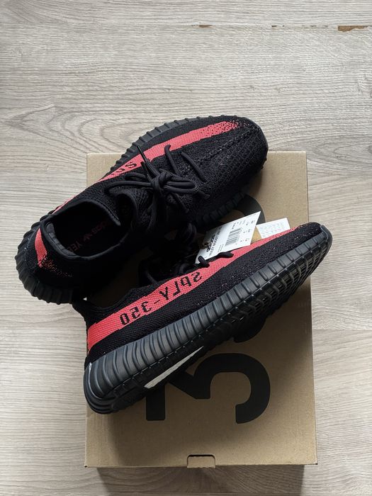 Adidas Yezzy Boost 350 V2 Red stripe core black red