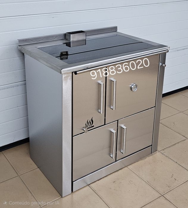 Fogão Lenha INOX Vitroceramica - NOVOS  - Fabricado em Portugal