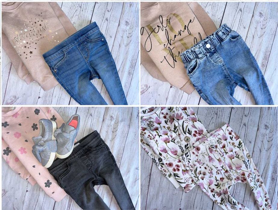 r.86-92 MEGA PAKA 61szt ZESTAW UBRANEK dla córci dziewczynki PEREŁKI