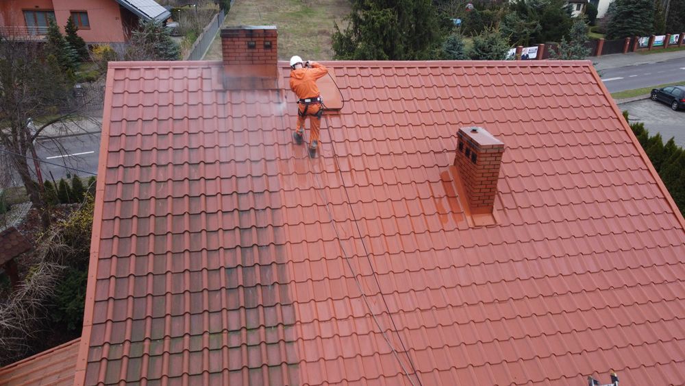 Mycie elewacji,kostki,dachów.