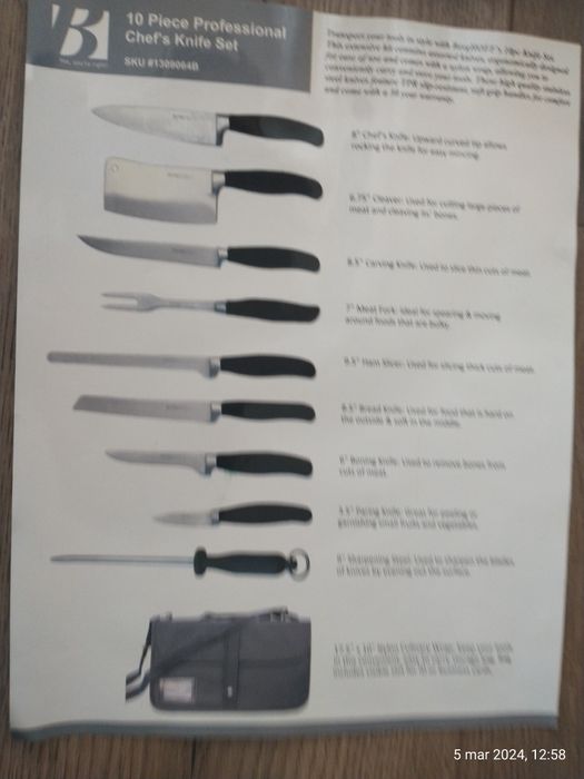 Noże  kuchenne do domu i w plener