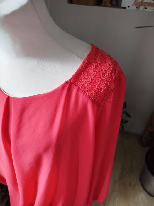 Elegancka koszula bombka marszczona