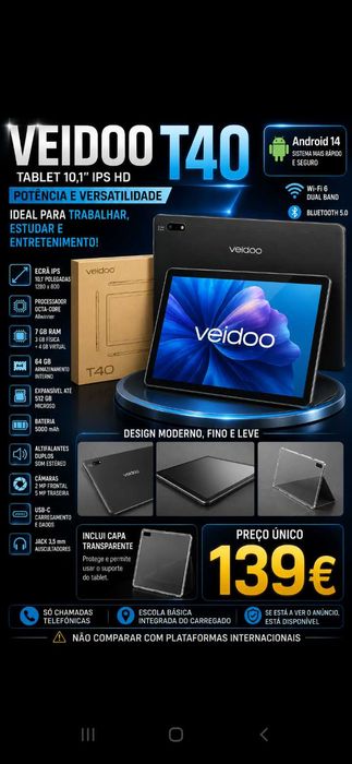 Tablet 139€+Oferta. Oportunidade