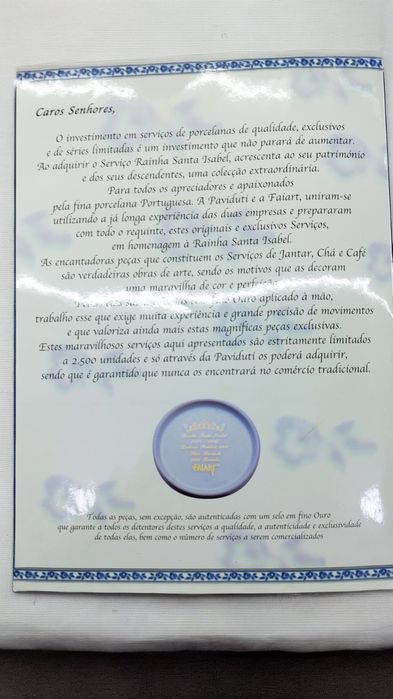 BAIXELA RAINHA SANTA ISABEL (Paviduti) - EDIÇÃO LIMITADA -  OURO