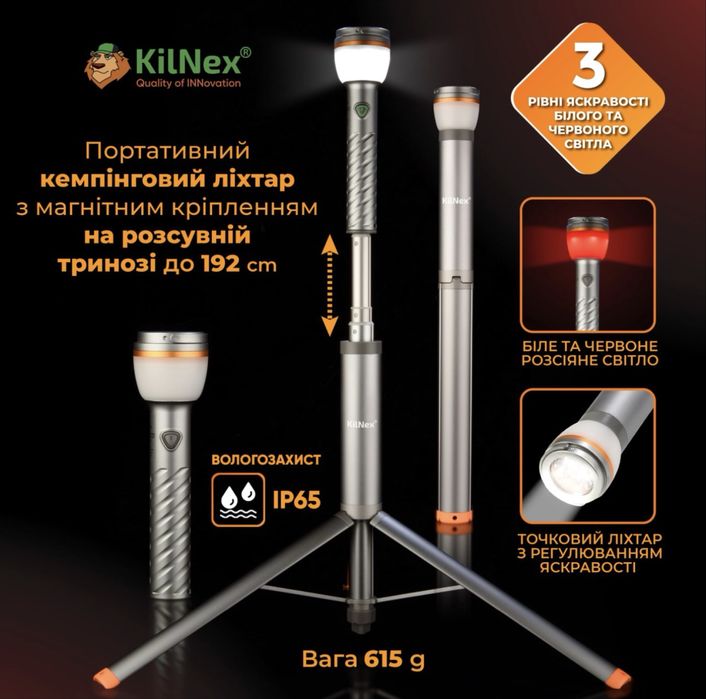 Ліхтар кемпінговий на тринозі kilnex
