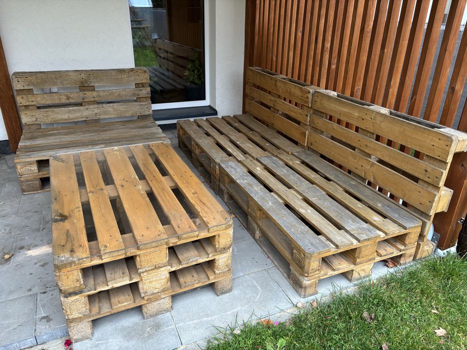 Meble z palet, palety, na taras, dzialkę, rod. Meble ogrodowe