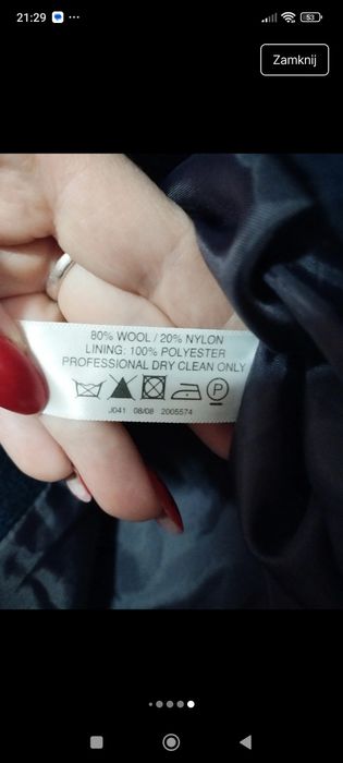 Płaszcz damski śliwkowy wełniany