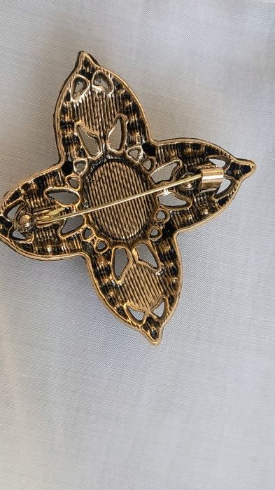 Barokowa broszka, retro,duża