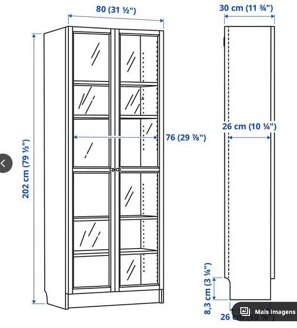 Estante com Portas de Vidro