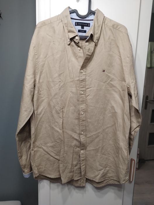 Koszula męska Tommy Hilfiger Len bawełna