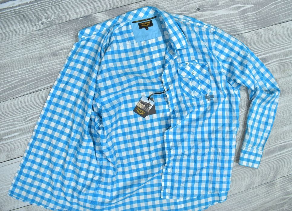 Pme Legend Męska Koszula W Niebieska Kratkę 3Xl