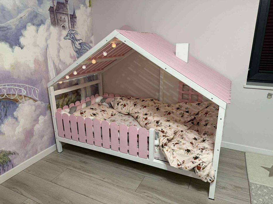 Łóżko drewniane dla dzieci domek Coco Plus 90x180
