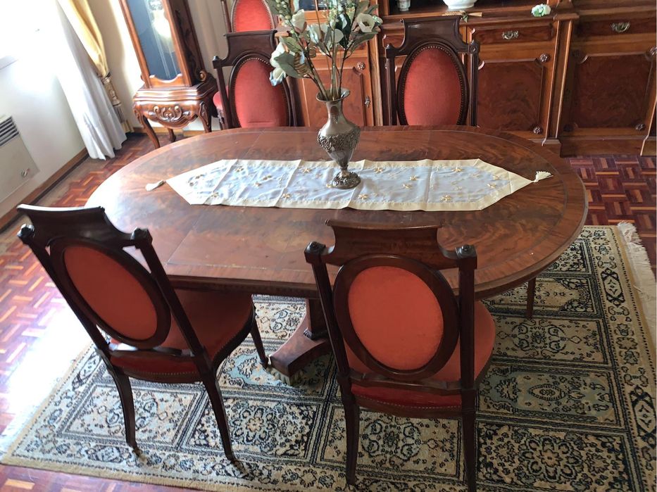 Mesa sala com 6 cadeiras