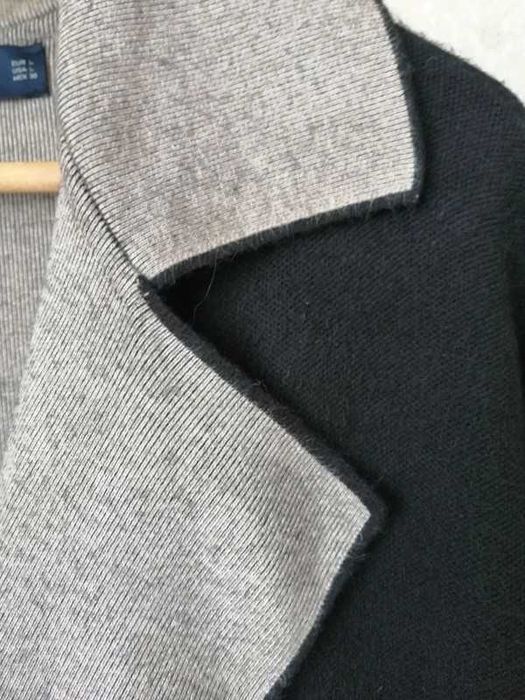 Czarny długi płaszcz /kardigan ZARA 42r