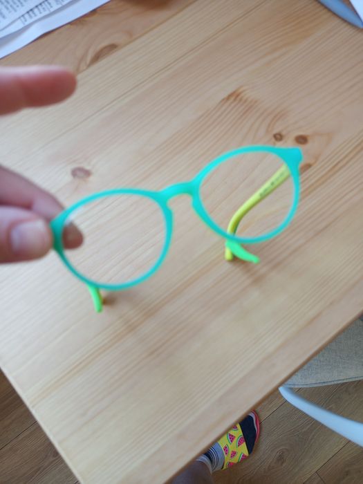 Oprawki okulary dziecięce Milo&Me zielone żółte giętkie