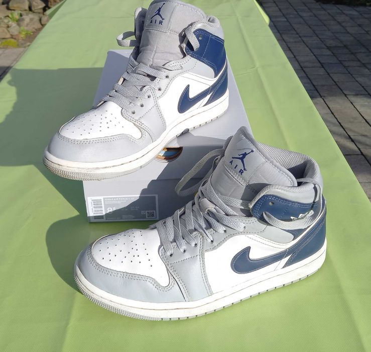 Nike Air Jordan 41 wysokie sneakersy white grey navy