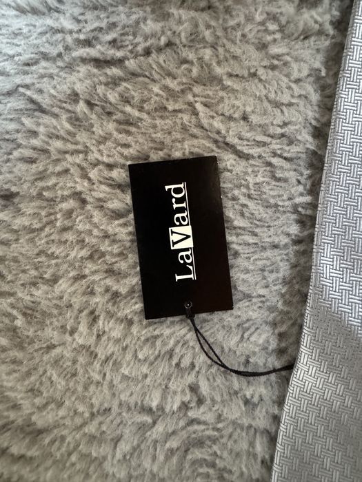 Krawat srebrny LaVard nowy srebrny w linie