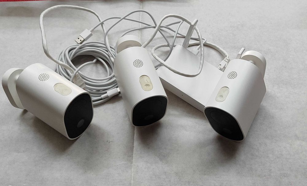 Conjunto 3 Câmaras de Vigilância com bateria XIAOMI Mi Wifi Outdoor 1080p com Receptor