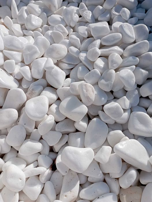 Kruszywo białe, kamień ozdobny, otoczak White Thassos