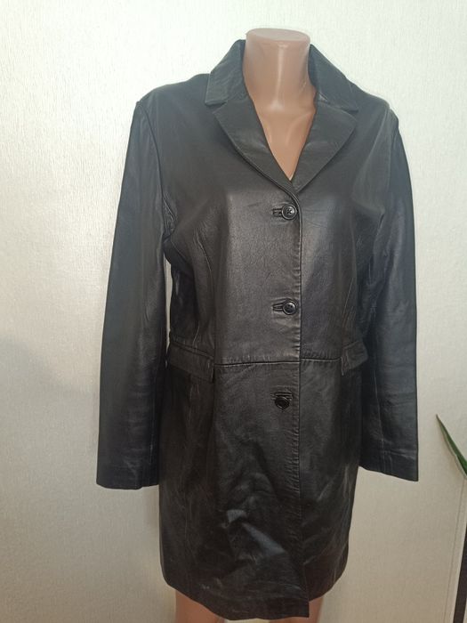 Плащ женский кожаный