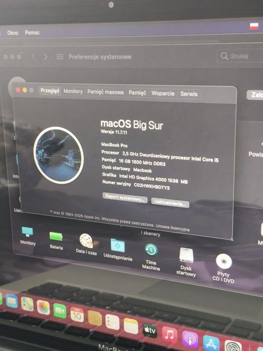 MacBook Pro 2012 Intel core i5 16gb /320gb