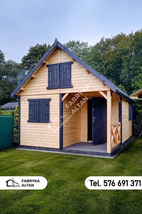 Domek letniskowy, drewniany, ogrodowy, domki, 4x6, FOX II