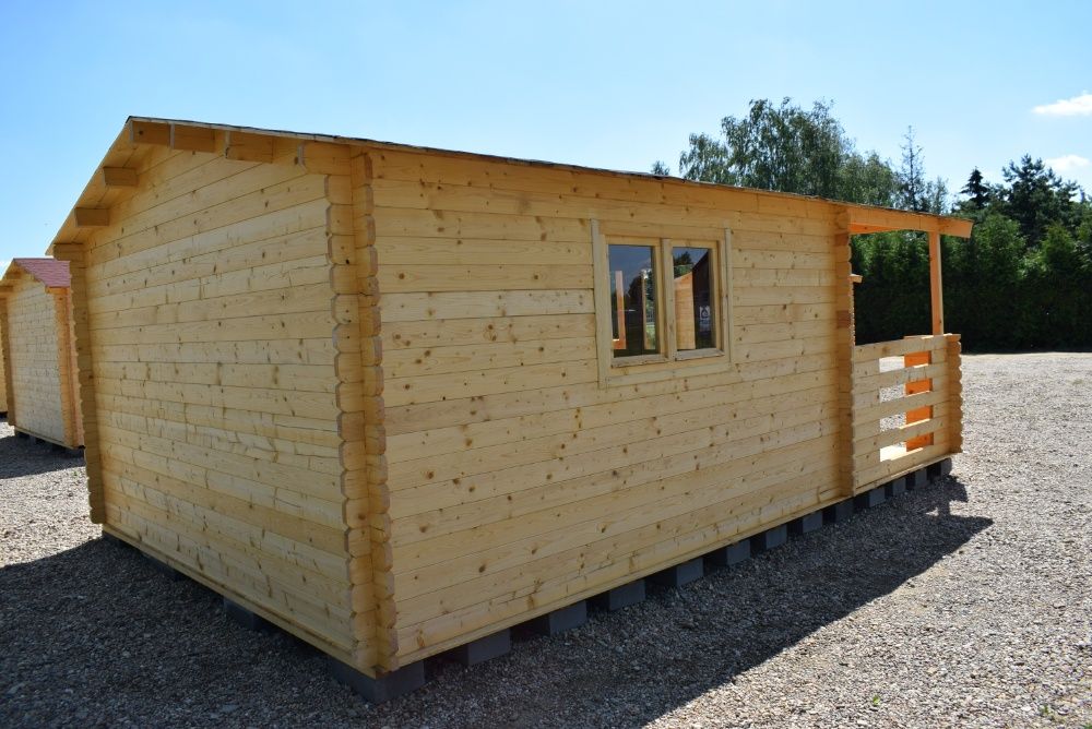 dostępny od ZARAZ solidny domek drewniany + taras*6x4*24 m2*ściany34mm