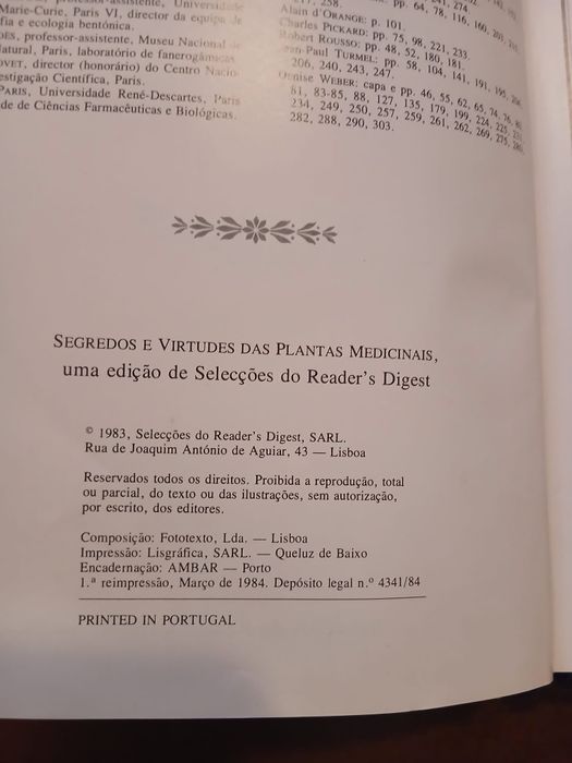 Segredos e Virtudes das Plantas Medicinais-Seleçoes Readers Digest -1983