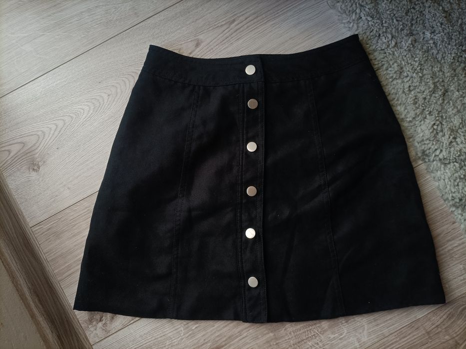Spódniczka damska trapezowa mini na guziki (rozmiar 34) H&M