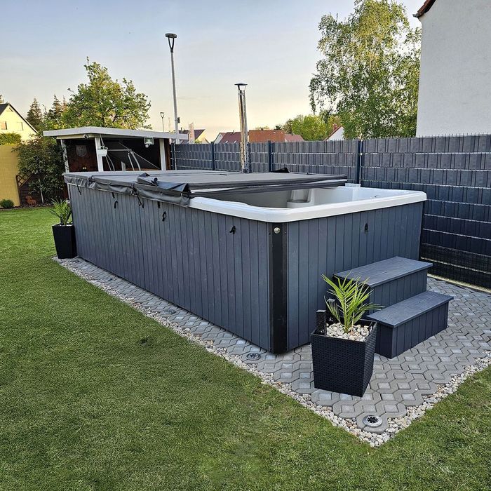 Basen wolnostojący Basen ogrodowy Basen domowy KLEO 476x225x120 cm SPA