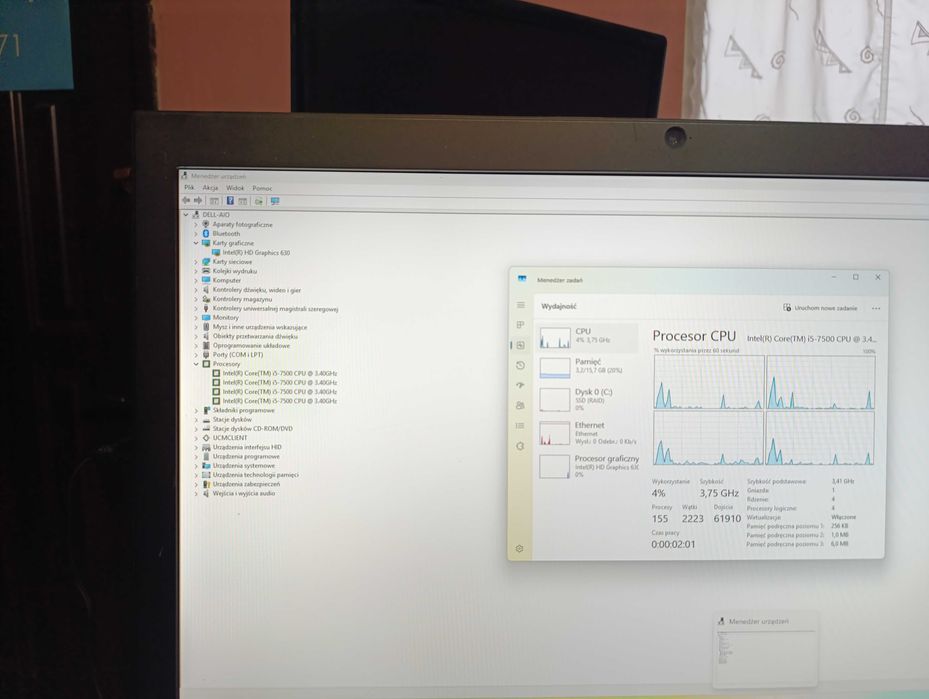 KOMPUTER All in One DELL 7450,  i5-7500, 16GB DDR4,  256SSD NVMe