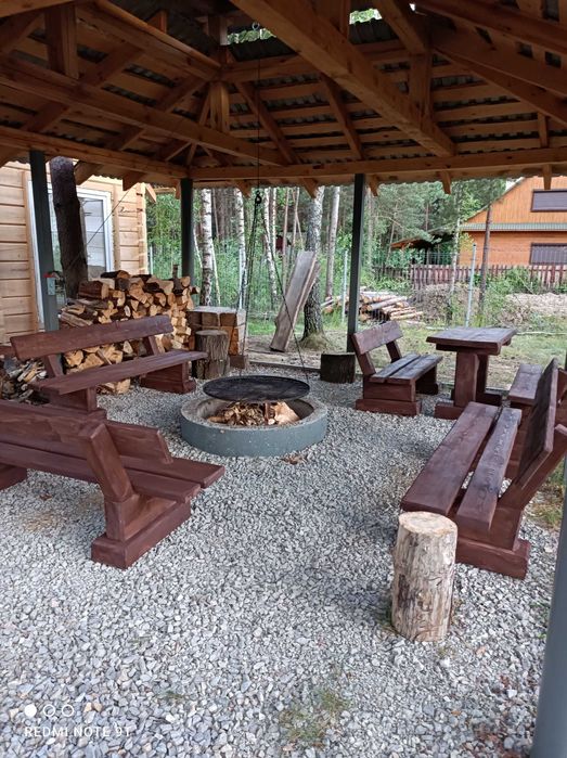 Domek letniskowy do wynajęcia z bali drewnianych na Roztoczu