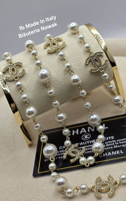 Korale Sztuczne perły cc chanel