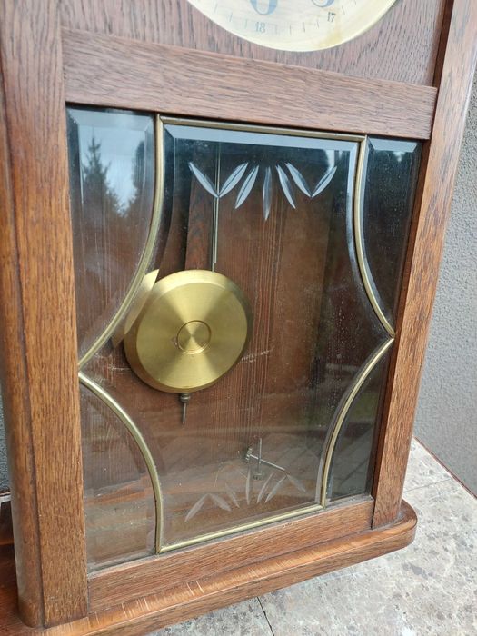 Stary zegar ścienny gabinetowy GB Gustav Becker ładny sprawn film F012