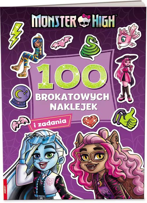 Mattel Monster High 100 brokatowych naklejek NB-1501. Ameet