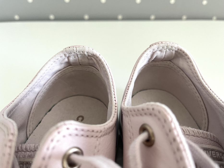 Skórzane trampki Converse 23,5 pudrowy róż skóra naturalna
