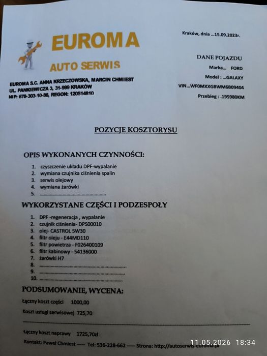 Ford Galaxy 2.0 TDCI 140koni 7os.