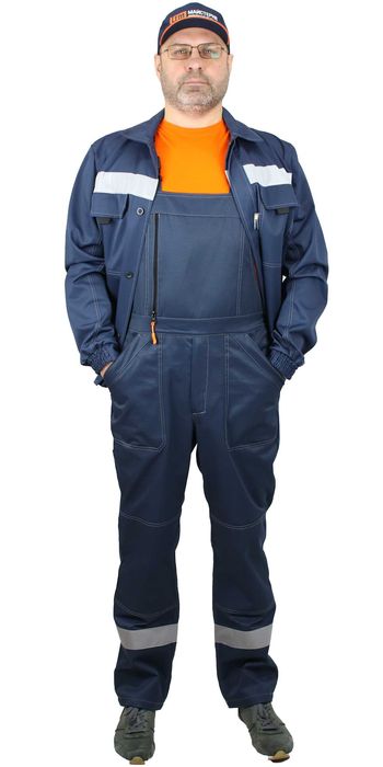 Костюм рабочий с полукомбинезом р.52-54, рост180-188.