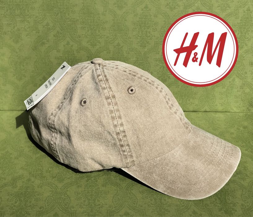 Czapka H&M z daszkiem bejsbolówka beżowa arket