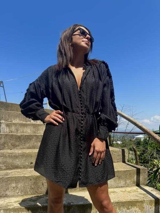 THE KOOPLES PARIS Сукня чорна міні шовк S