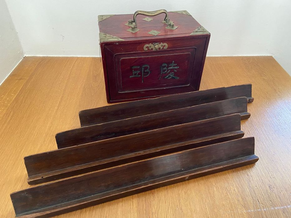 Raro e antigo jogo Mah-Jong do séc. XIX