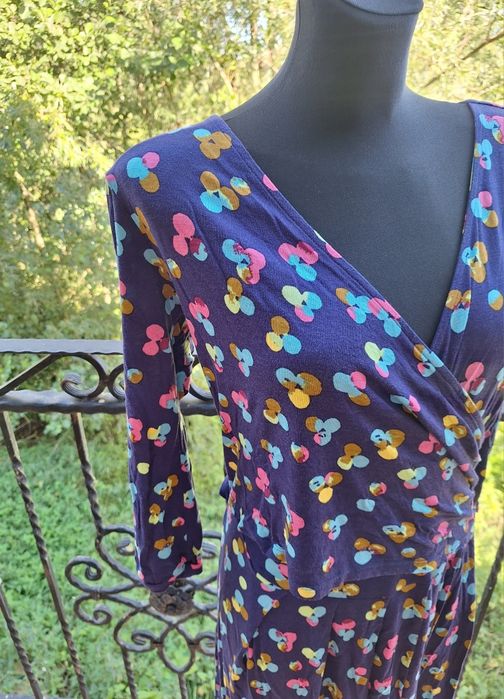 Sukienka z długim rękawem idealna na chłodniejsze dni 100 % wiskoza M