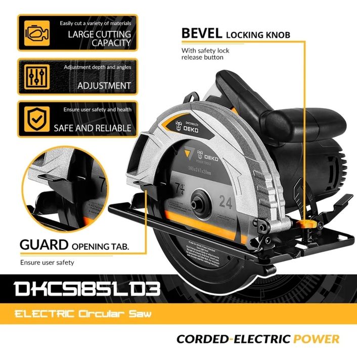 Циркулярна пила DEKO DKCS185L1 DKCS185LD3