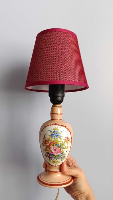 Candeeiro em Porcelana Salmão
