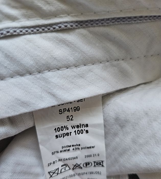 Spodnie męskie szare w kratę Bytom