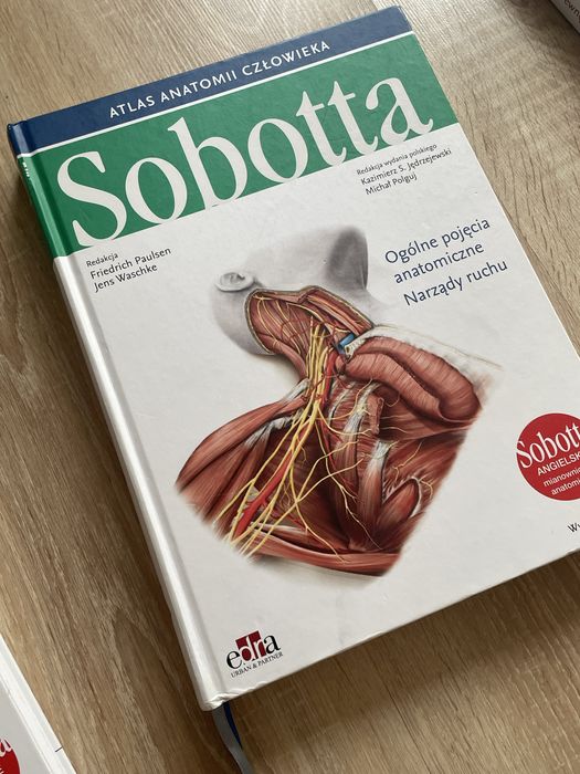 atlasy anatomiczne sobotta mianownictwo angielskie; tom 1, 2 i 3