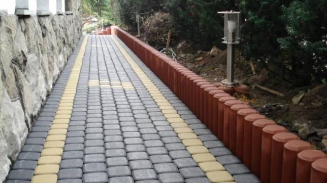 Palisada Okrągła Duża 11x40cm - paleta 84 szt KOLORY + wysyłka 0zł