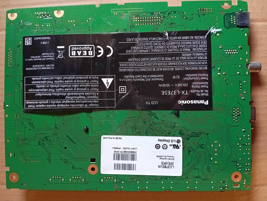 Placa video tv Panasonic  TX-L37E5E