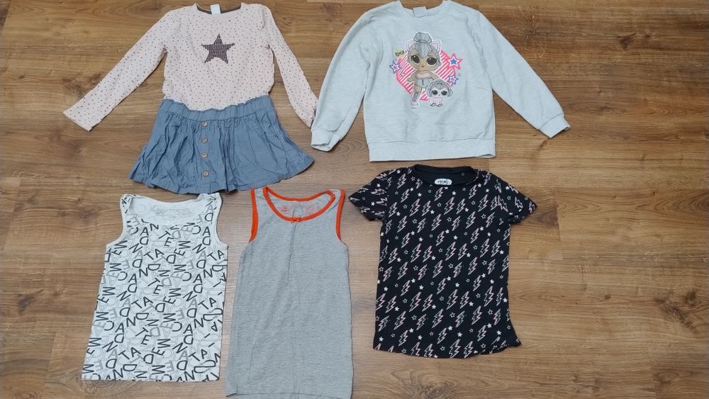 Paka ubrań dziewczynka rozmiar 128