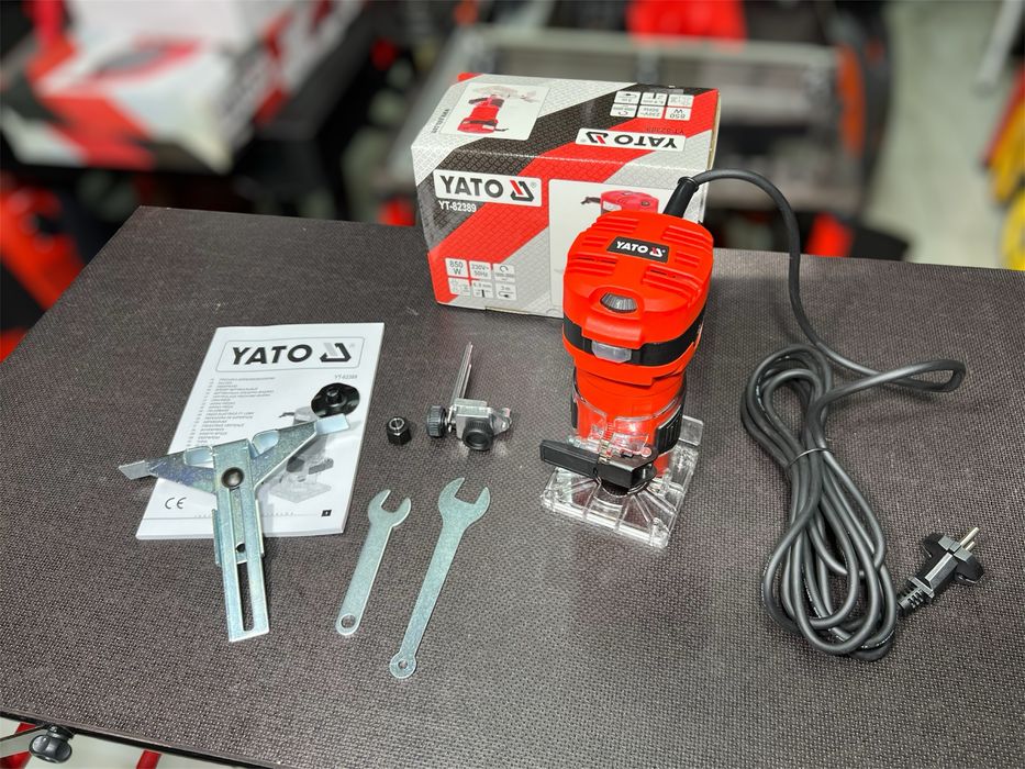 Кромочный фрезе YATO YT-82389 - цанги 6, 8 мм, регул. скорости, 850 Вт